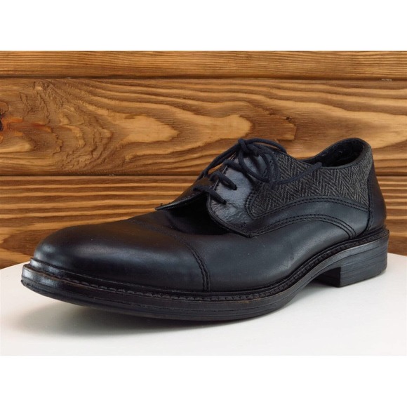 Alfani Sz 9.5 Oxford Black Leather Men Lace Up‎ Morris Medium - Picture 1 of 11